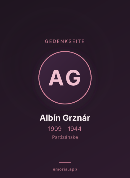 Gedenkportrait von Albín Grznár