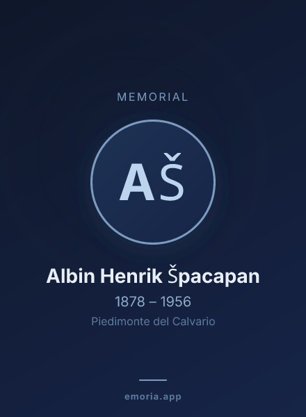 Memorial portrait of Albin Henrik Špacapan