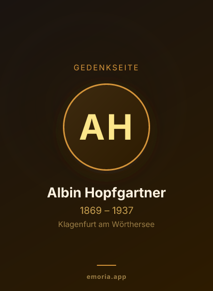 Gedenkportrait von Albin Hopfgartner