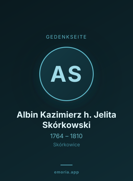 Gedenkportrait von Albin Kazimierz h. Jelita Skórkowski