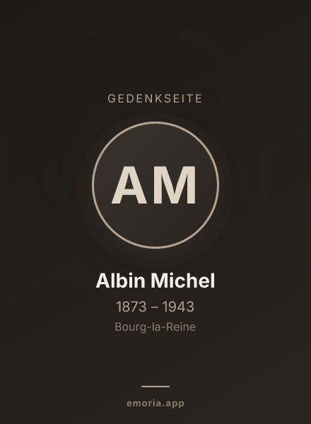 Gedenkportrait von Albin Michel
