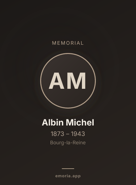 Memorial portrait of Albin Michel