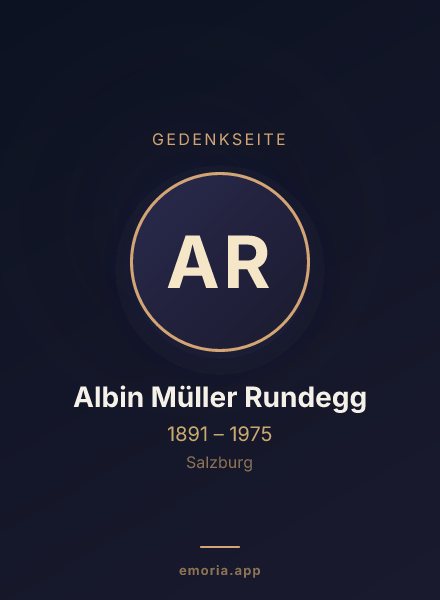 Gedenkportrait von Albin Müller Rundegg