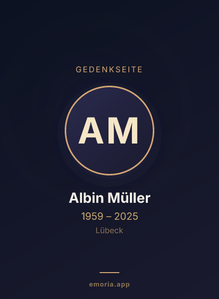 Gedenkportrait von Albin Müller