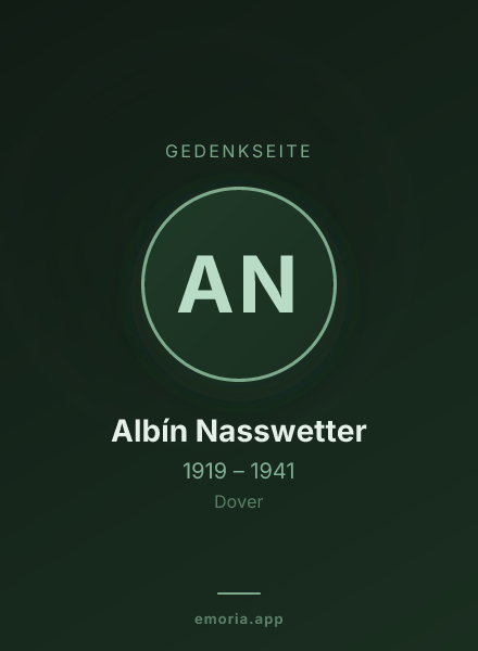 Gedenkportrait von Albín Nasswetter