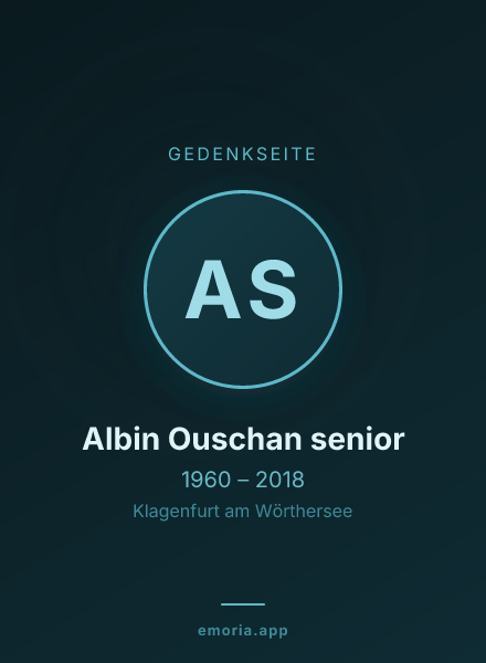 Gedenkportrait von Albin Ouschan senior