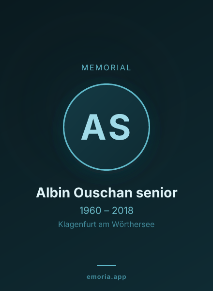 Memorial portrait of Albin Ouschan senior