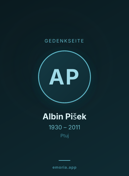 Gedenkportrait von Albin Pišek
