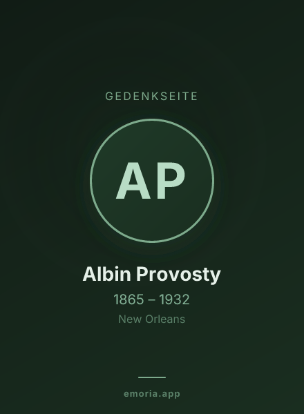 Gedenkportrait von Albin Provosty