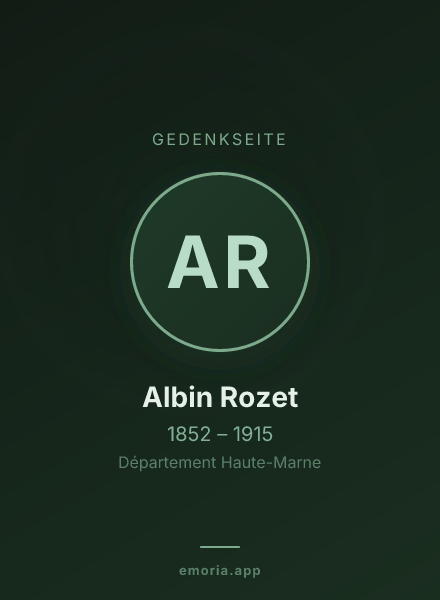Gedenkportrait von Albin Rozet