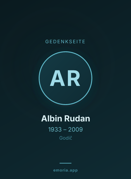 Gedenkportrait von Albin Rudan