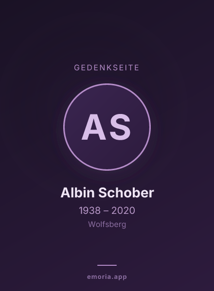 Gedenkportrait von Albin Schober