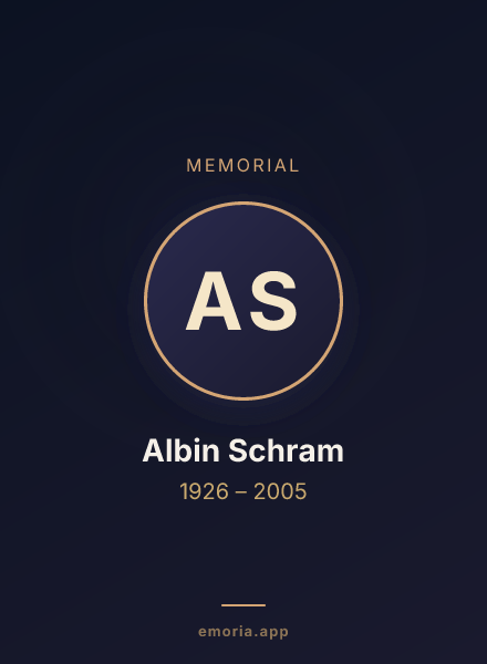 Memorial portrait of Albin Schram