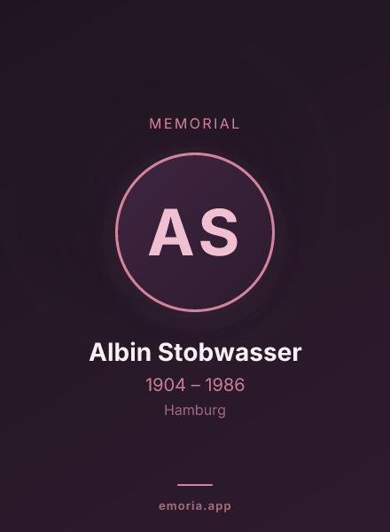 Memorial portrait of Albin Stobwasser