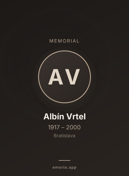 Memorial portrait of Albín Vrtel