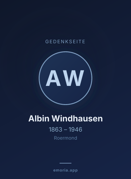 Gedenkportrait von Albin Windhausen