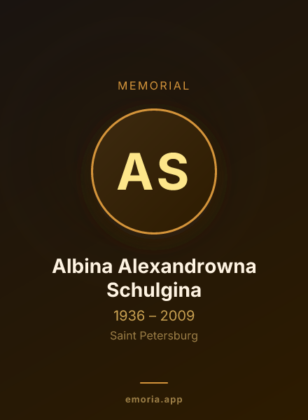 Memorial portrait of Albina Alexandrowna Schulgina