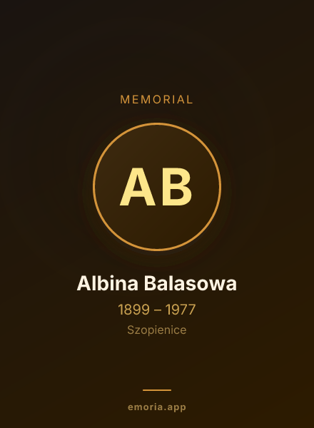 Memorial portrait of Albina Balasowa