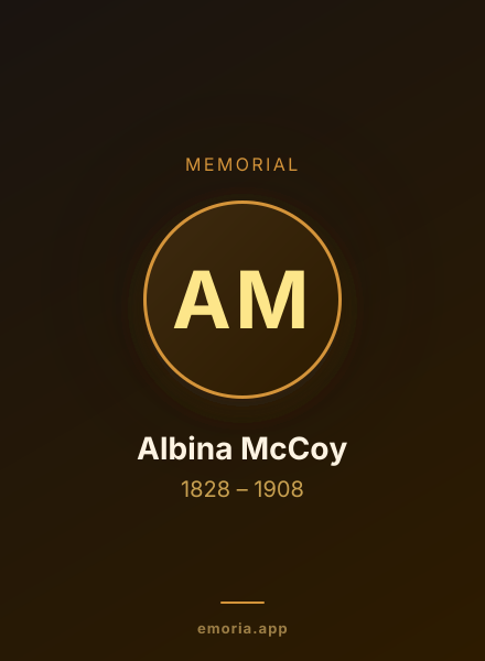 Memorial portrait of Albina McCoy