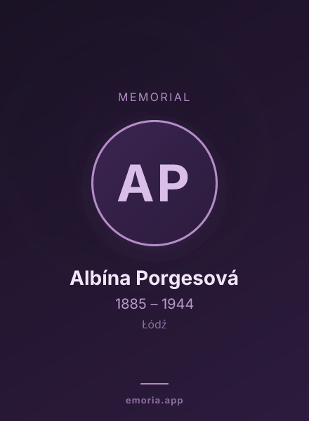 Memorial portrait of Albína Porgesová