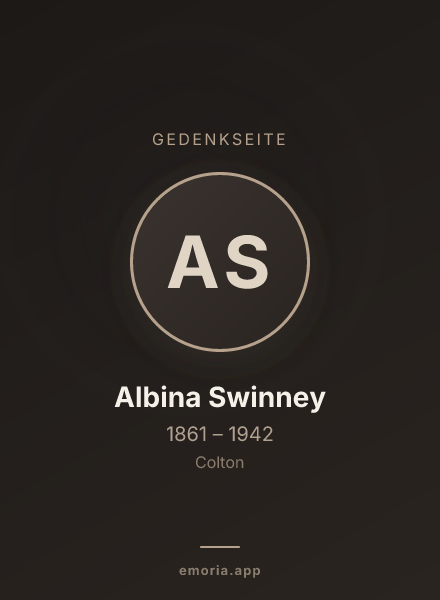 Gedenkportrait von Albina Swinney