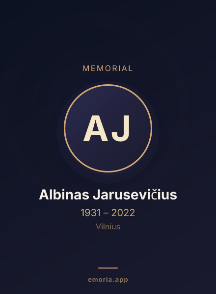 Memorial portrait of Albinas Jarusevičius