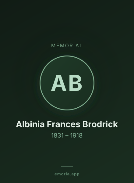 Memorial portrait of Albinia Frances Brodrick