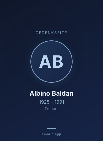 Gedenkportrait von Albino Baldan