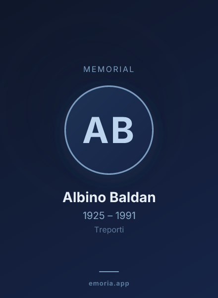 Memorial portrait of Albino Baldan