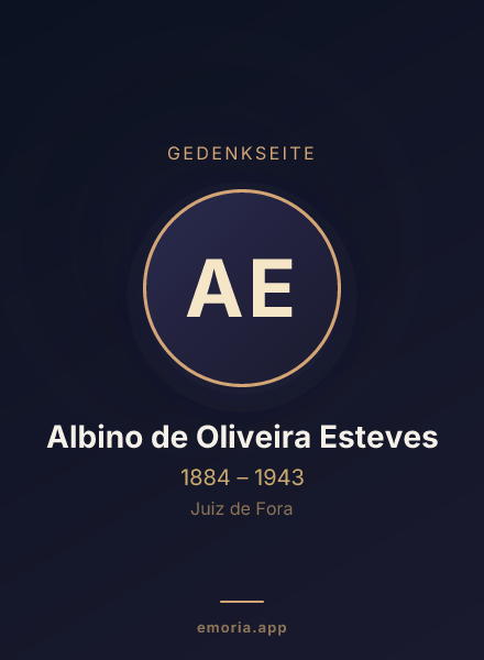 Gedenkportrait von Albino de Oliveira Esteves