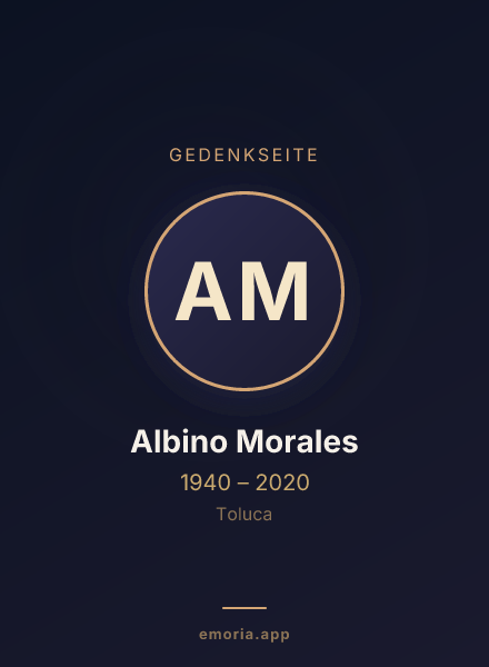 Gedenkportrait von Albino Morales