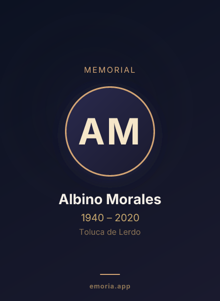 Memorial portrait of Albino Morales