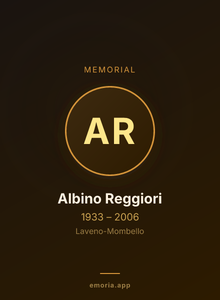 Memorial portrait of Albino Reggiori