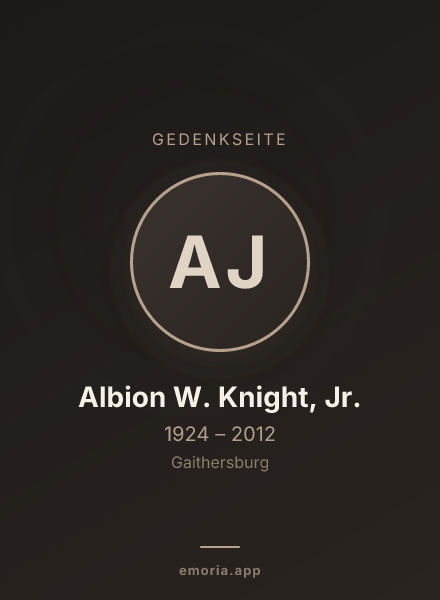 Gedenkportrait von Albion W. Knight, Jr.