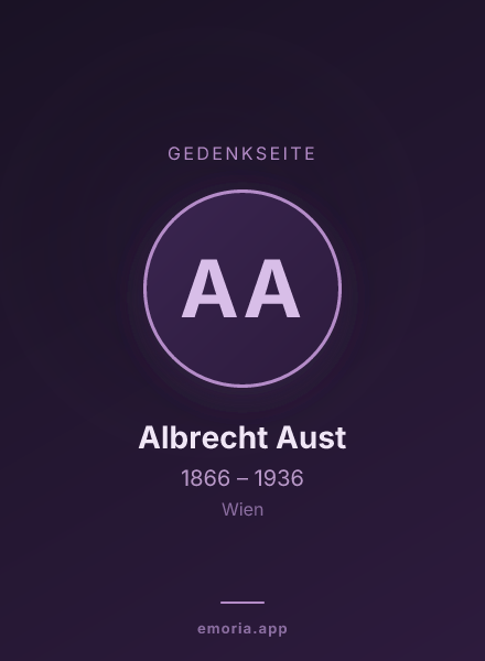 Gedenkportrait von Albrecht Aust