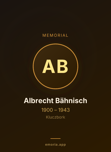 Memorial portrait of Albrecht Bähnisch