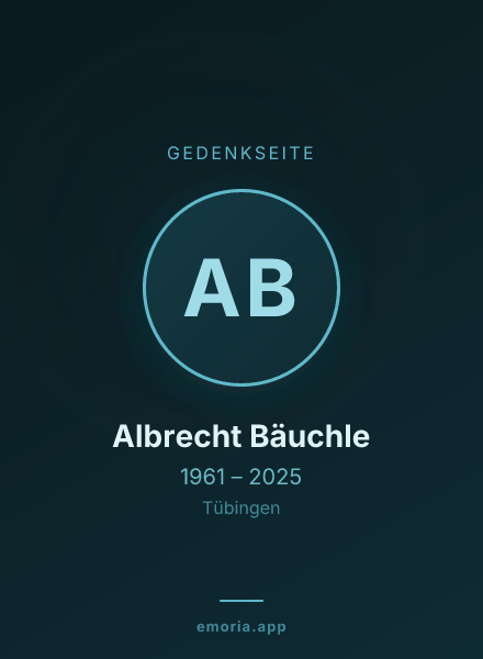 Gedenkportrait von Albrecht Bäuchle