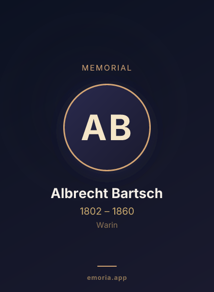 Memorial portrait of Albrecht Bartsch