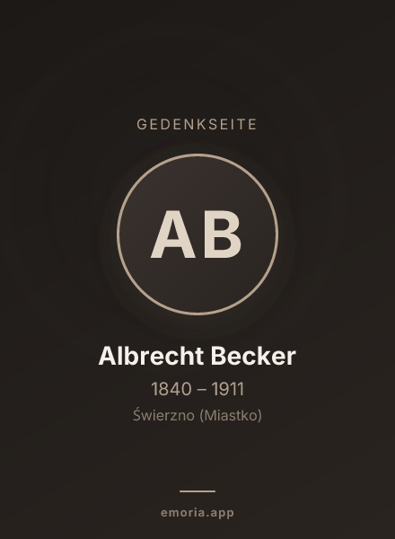 Gedenkportrait von Albrecht Becker