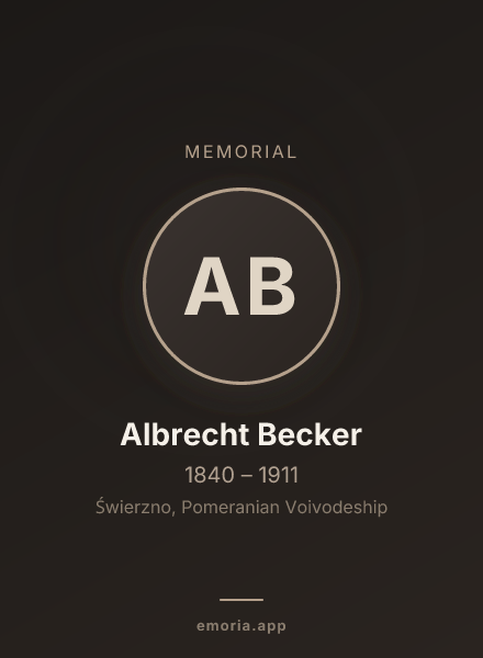 Memorial portrait of Albrecht Becker