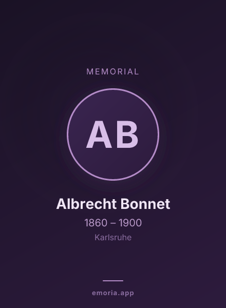 Memorial portrait of Albrecht Bonnet