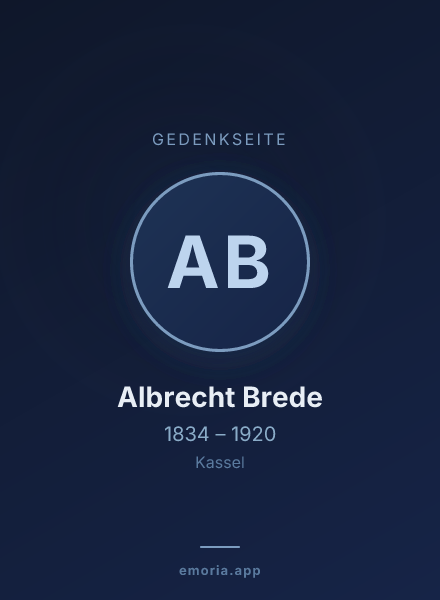 Gedenkportrait von Albrecht Brede