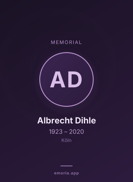 Memorial portrait of Albrecht Dihle