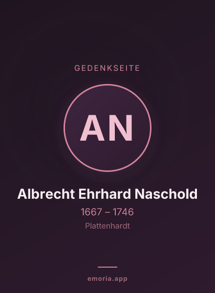 Gedenkportrait von Albrecht Ehrhard Naschold