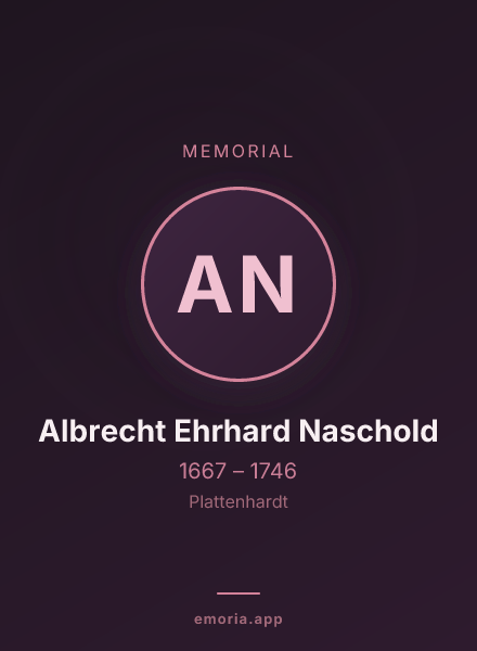 Memorial portrait of Albrecht Ehrhard Naschold