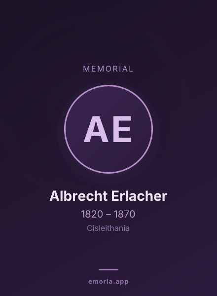 Memorial portrait of Albrecht Erlacher