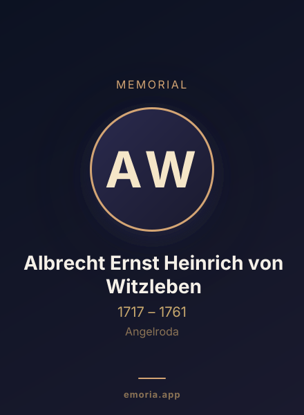 Memorial portrait of Albrecht Ernst Heinrich von Witzleben