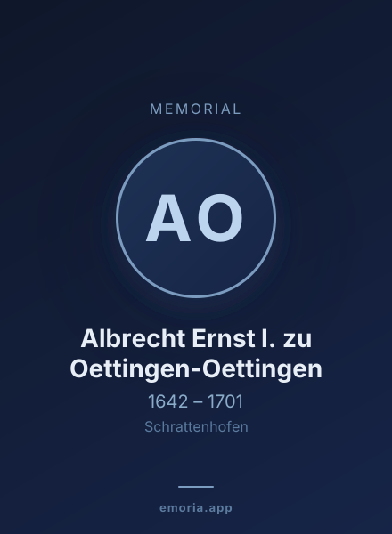 Memorial portrait of Albrecht Ernst I. zu Oettingen-Oettingen