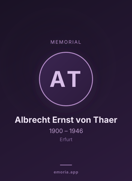 Memorial portrait of Albrecht Ernst von Thaer