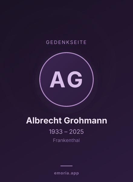 Gedenkportrait von Albrecht Grohmann